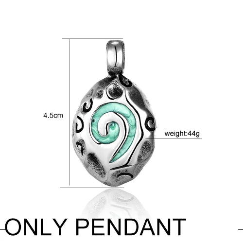 Trend Street Hearthstone Legend Pendant Necklace stainless Steel World of Warcraft Tide Chain Pendant For Men Women‘s Long Chai