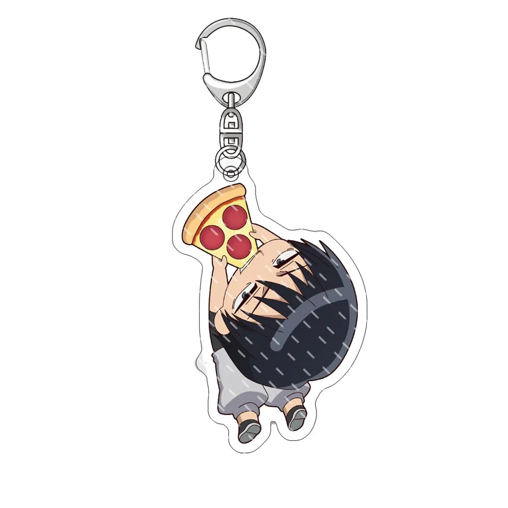 Anime Jujutsu Kaisen Pendant Keychain Car Key Chain Q Edition Satoru Gojo Key Ring Mobile Phone Bag Hanging Gift Edc Keyring