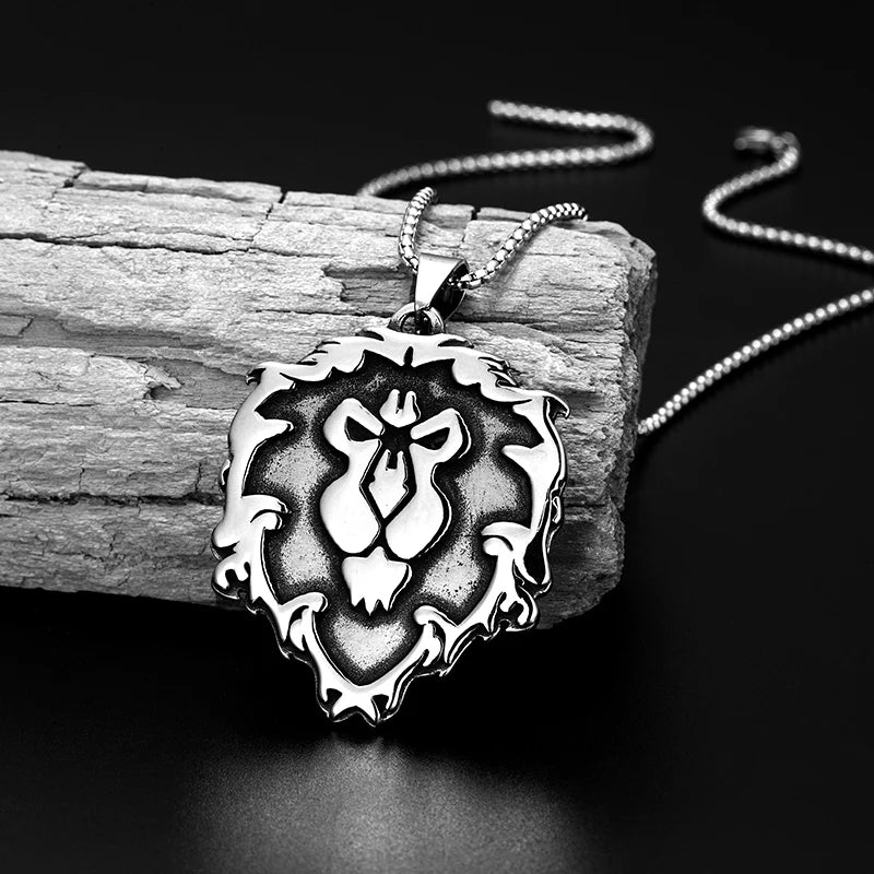 Trend Street Hearthstone Legend Pendant Necklace stainless Steel World of Warcraft Tide Chain Pendant For Men Women‘s Long Chai