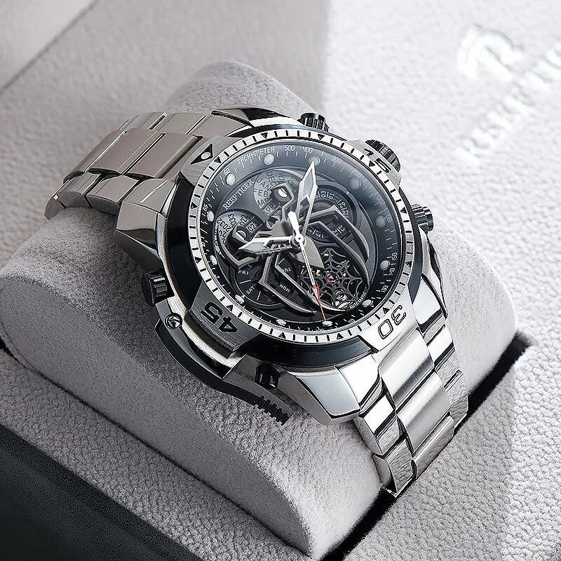Reef Tiger/RT New Design Sport Automatic Watch Spider Dial with Year Month Perpetual Calendar Bracelet Watches RGA3532SP