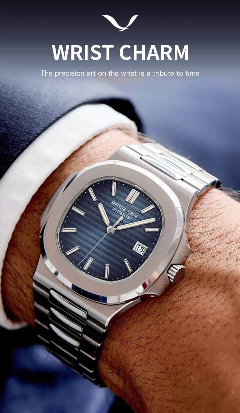 Specht&Sohne 2025 New Classic Men's Watches Luxury Automatic Watch For Men Stainless Steel Sapphire 8215 Mechanical WristWatch