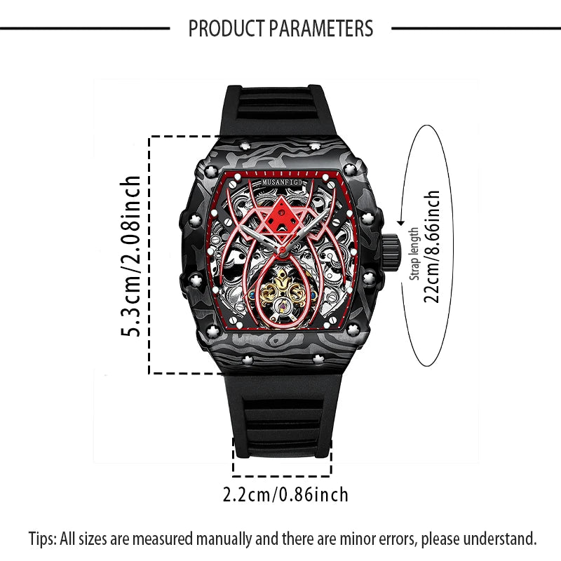 MUSANFIGO Men's Automatic Mechanical Watch Fashion Night Glow Waterproof Watchfather's day gift