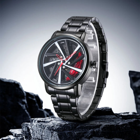3D Spinning Car Wheel Watches for Men Japanese Anime Dial Quartz Men's Watch Top Brand Luxury Waterproof Fashion Men Watch