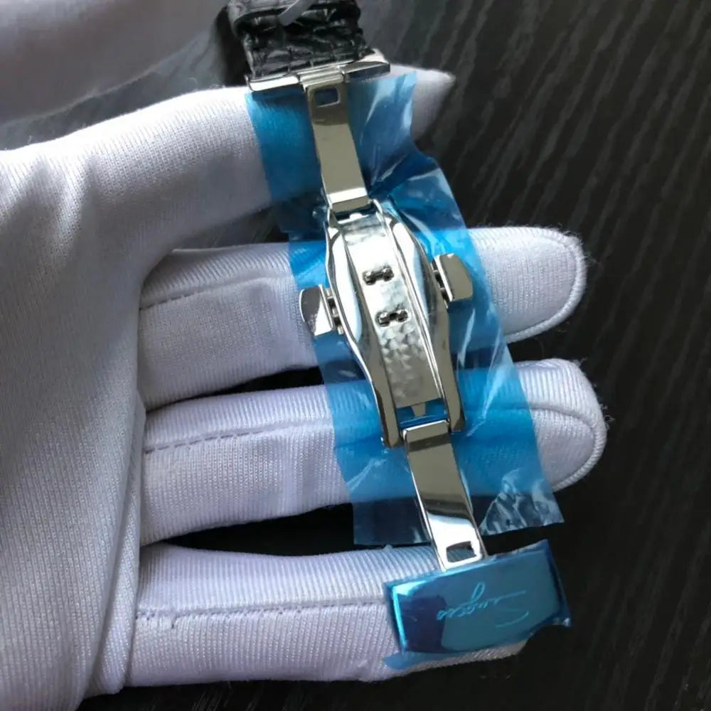 Sugess Real Tourbillon Watch Genuine Original ST8001 Movement Mens Calendar Skeleton Gold Diamond Watches Hand Winding/Auto